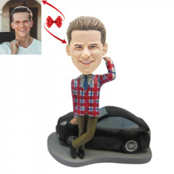 Magical Ride - Custom Bobblehead of a Man with a New Car