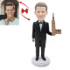 Architect with Building Model Custom Bobblehead - Front View