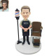 Personalized Barber with Chair Bobblehead - Unique Gift for Barbershop Enthusiasts