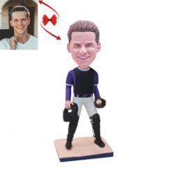 personalized baseball catcher custom bobblehead