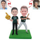 Personalized Baseball Couple Bobblehead - Unique Gift for Baseball Fans