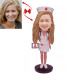 Personalized Beautiful Nurse Custom Bobblehead - Unique Gift