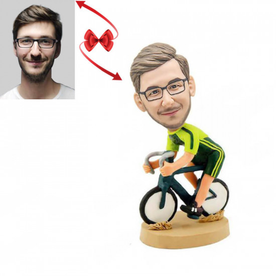 Unique Gift for Bicycle Racer - Personalized Bobblehead Doll