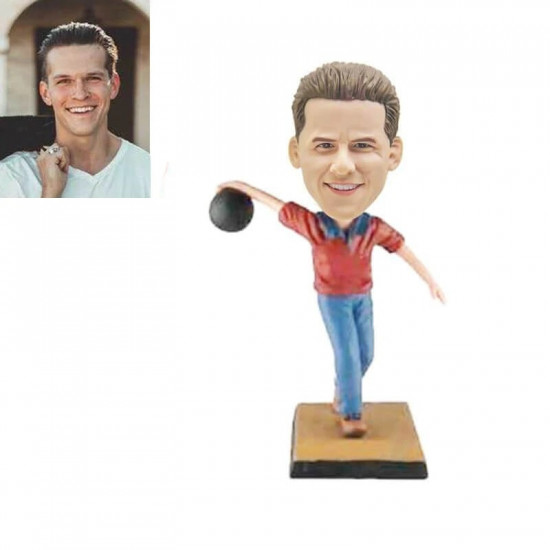 Unique Custom Bobblehead - Bowler - Personalized and Whimsical