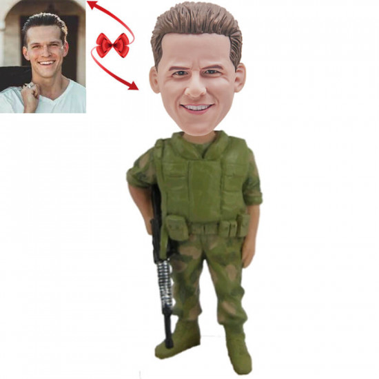 Personalized Custom Bobblehead - Call of Duty Soldier - Veterans Day Gift