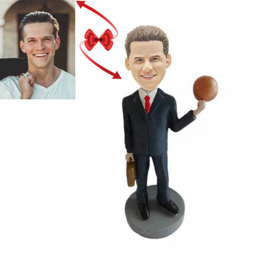 Personalized Custom Bobblehead - Casual Basketball - Unique Gift for Basketball Fans