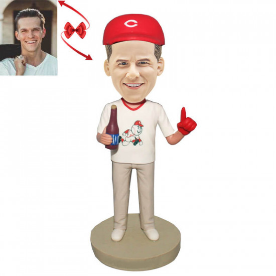 Personalized Cincinnati Reds Custom Bobblehead - Unique Gift for Baseball Fans