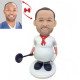 Personalized Cook Male Custom Bobblehead - Unique Gift for Chefs