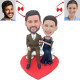 Personalized Couple in a Chair Anniversary Custom Bobblehead - Unique Gift for Anniversaries