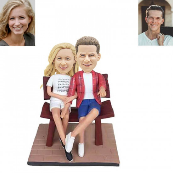 Personalized Couple in the Chair Custom Bobblehead - Unique Gift for Couples