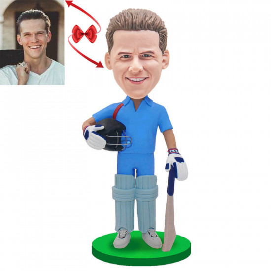 Personalized Cricket Player Bobblehead - Unique Gift for Cricket Enthusiasts