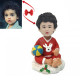 Christmas Baby with Ball Custom Bobblehead - Front View