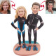 Personalized Diving Couple Bobbleheads - Unique Gift for Beach Lovers and Adventure Enthusiasts