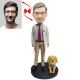 Personalized Doctor with Dog Bobblehead - Unique Gift for Medical Professionals and Dog Lovers