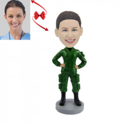 female army cadet custom bobblehead dolls