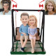 lovers sitting on the hanging chair custom bobblehead