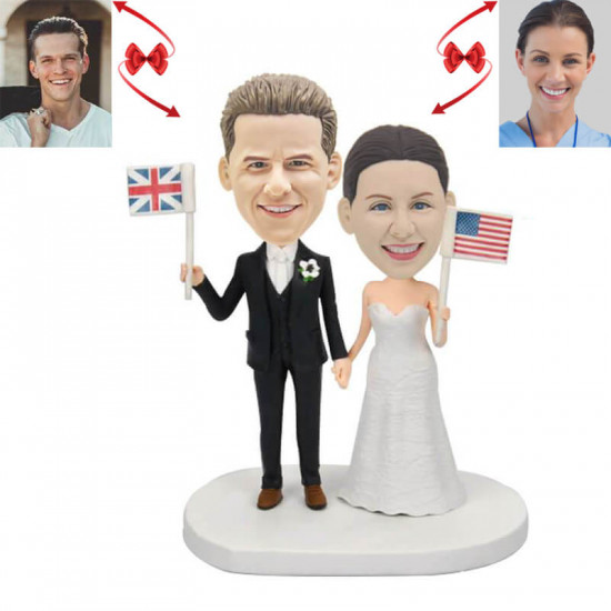 Personalized Couple Wedding Custom Bobblehead - Unique Gift for Newlyweds